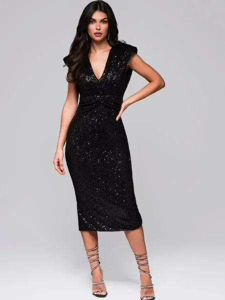 Костюм вечерна рокля Edoti черно