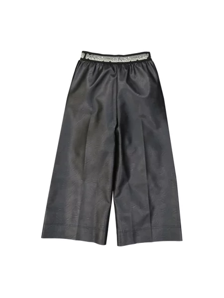 Spodnie Stella Mccartney skórzane czarne