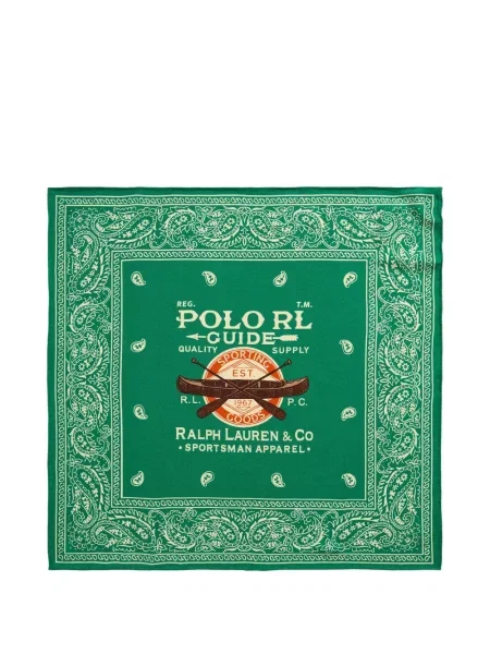 Карирани вълнени ръкавици Polo Ralph Lauren с ресни зелено