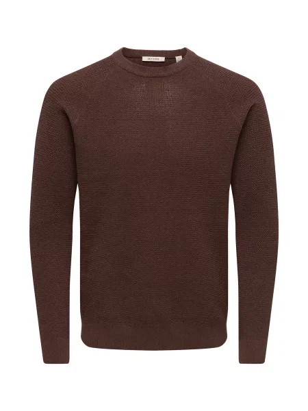 Only & Sons Pulover ONSHAY ciocolatiu