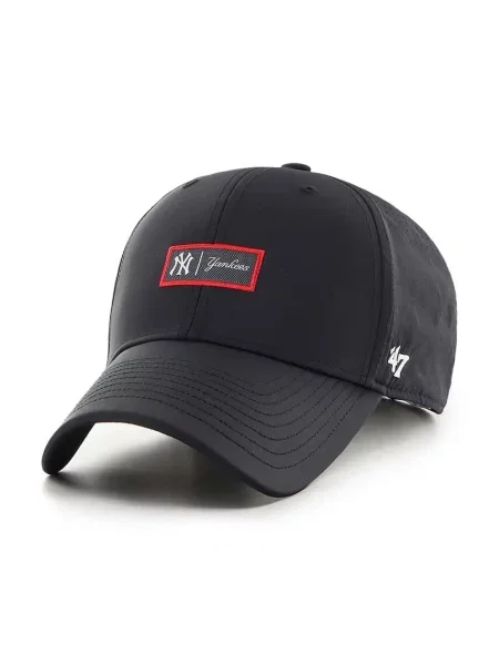 Шапка с козирка 47 brand MLB New York Yankees с апликация черно