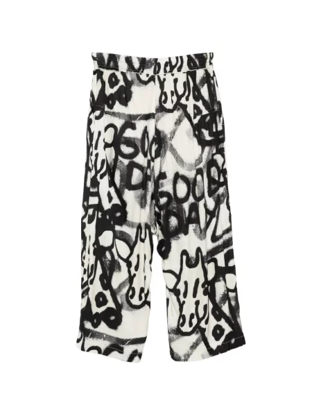 Pantaloni Rundholz cu imagine alb