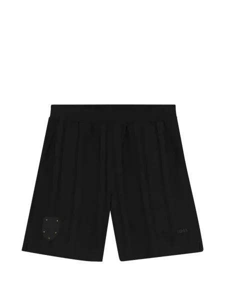 Pantaloni scurți Boss Green Hugo Boss cu aplicații negru
