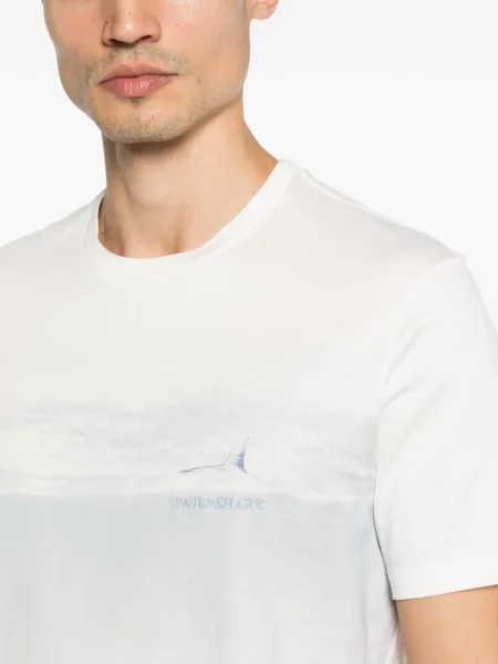 Tricou Paul & Shark alb