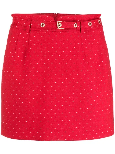 Cu centură pantaloni scurți Red Valentino roșu
