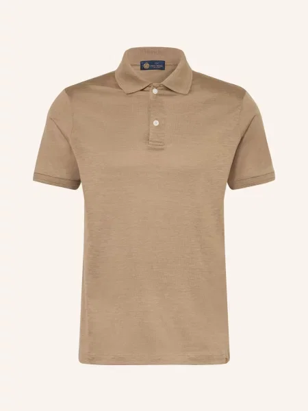 Paul & Shark Koszulka Polo Z Jedwabiem beige beżowe