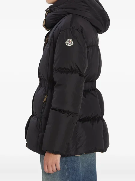Geacă cu puf Moncler cu glugă negru