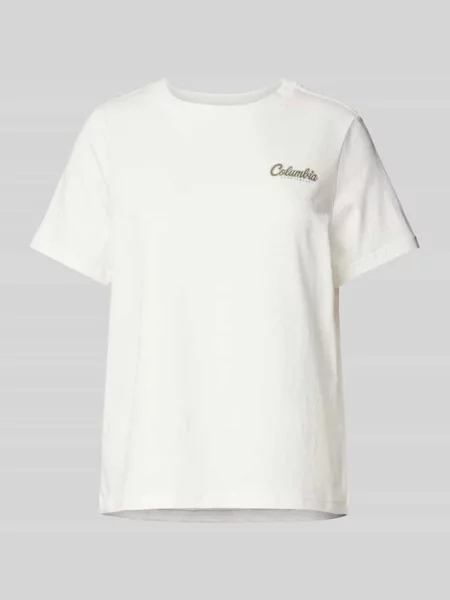 T-shirt z nadrukiem z logo model ‘ROLLING BEND’ Columbia biała