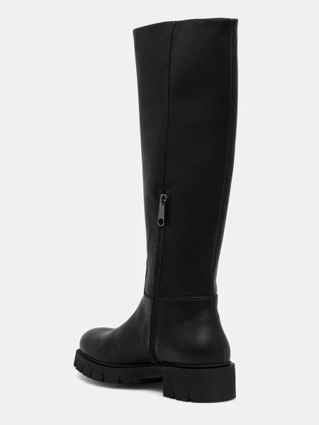 Tommy Jeans cizme TJW STRETCHY LONG SHAFT cu plat negru