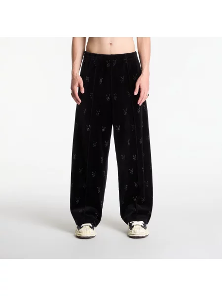 Pantaloni de trening Playboy x FTSHP Velvet Sweatpants Black XXL negru