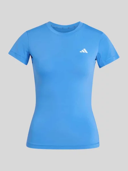 T-shirt o kroju slim fit z detalem z logo Adidas Sportswear niebieska