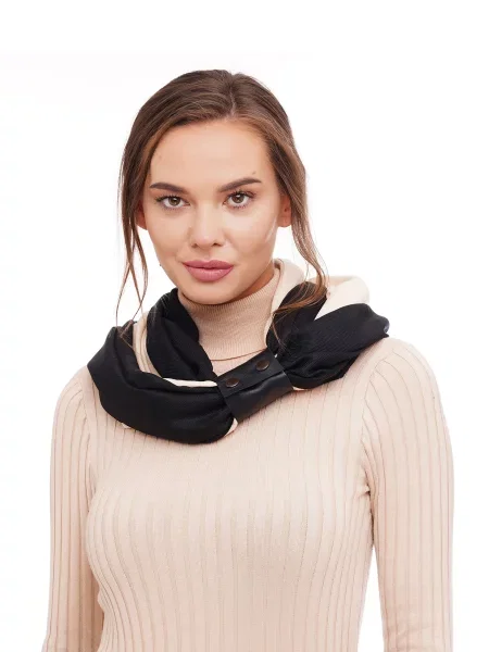 MyScarf Шарф Білий/чорний текстиль білий