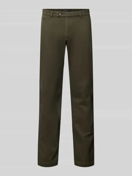 Chinos o kroju slim fit z mieszanki bawełny Bugatti