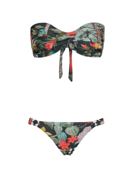 Bikini Amir Slama cu model floral cu imagine verde