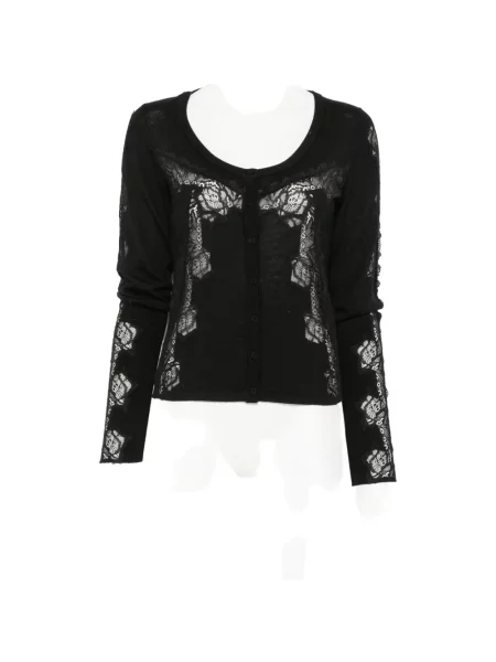 Pulover Pinko din dantelă negru