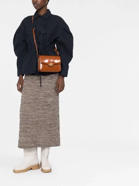Geanta crossbody Tory Burch maro