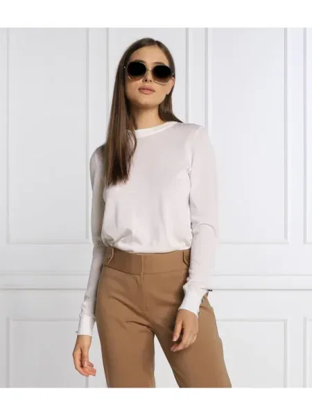 Michael Kors Pulover MERINO BUTTON alb