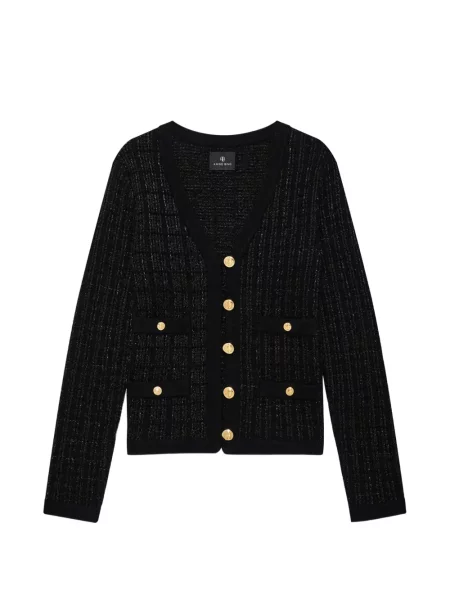Cardigan Anine Bing din tweed negru