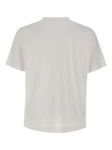 Scurt tricou Diktat cu decolteu rotund alb