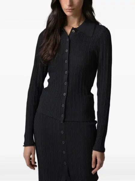 Gulerat tricou polo Gaëlle Paris tricotate negru