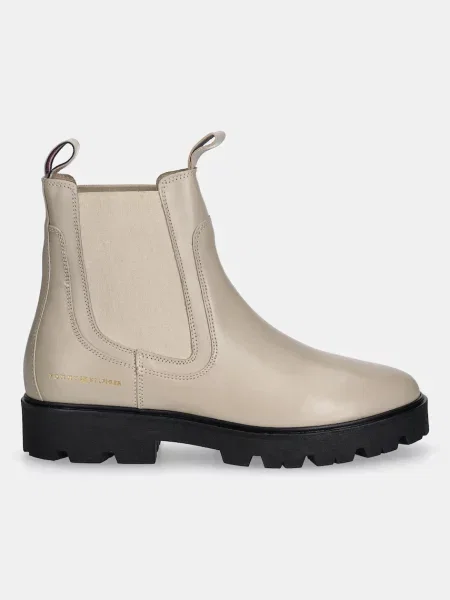 Tommy Hilfiger De piele ghete chelsea CHELSEA bej