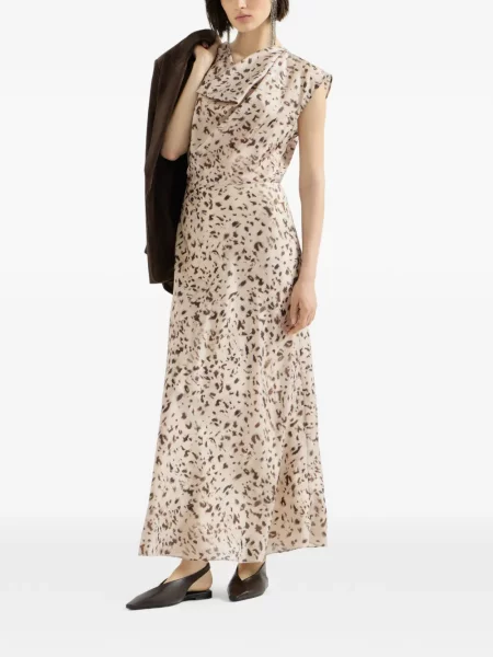 Rochie Brunello Cucinelli de mătase cu imagine drapată