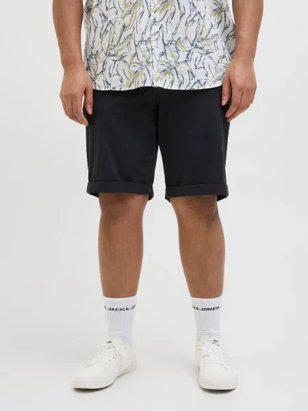 Jack & Jones Plus Chino nohavice JPSTDAVE námornícka modrá