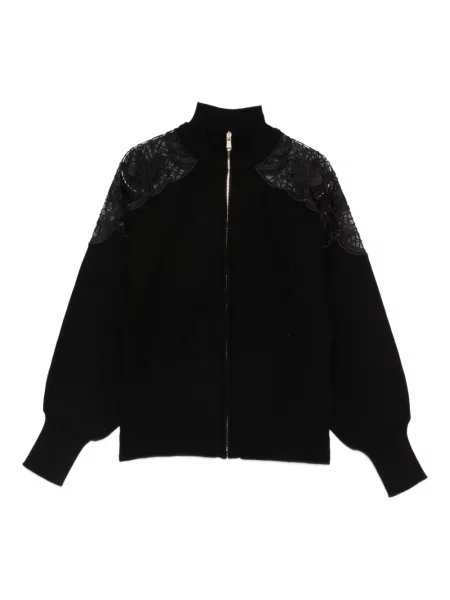 Geacă Twinset din dantelă negru