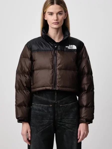 The North Face kurtka puchowa Nuptse brązowa