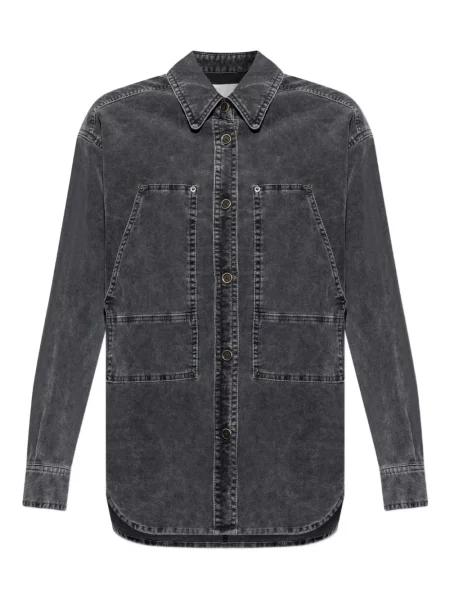 Cămașă Marant Etoile de catifea cord gri