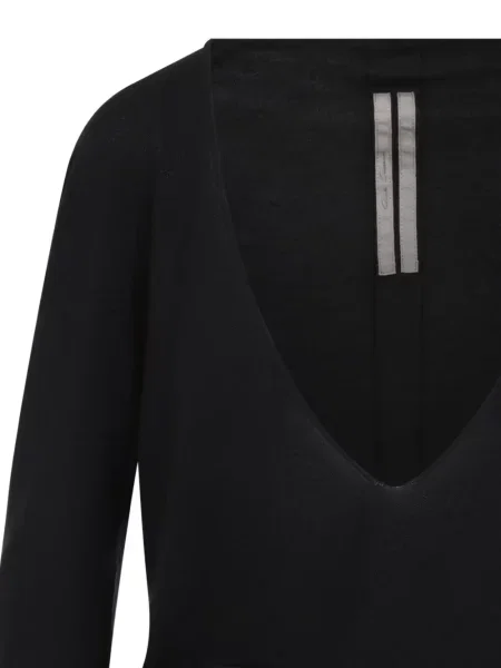 Top Rick Owens cu decolteu în V negru