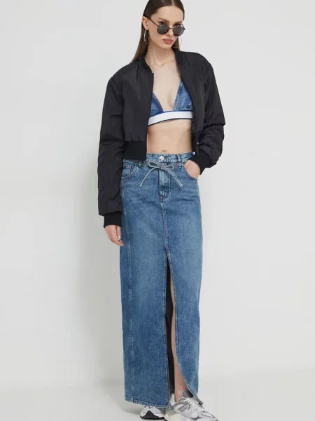 Top iz jeansa Hugo Blue modra