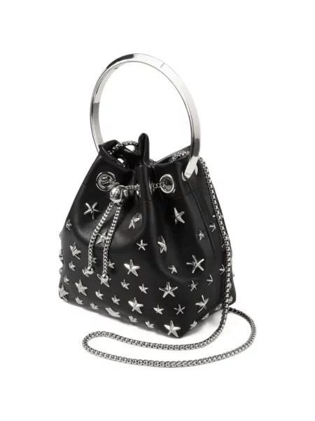 Geantă Jimmy Choo cu tepi negru