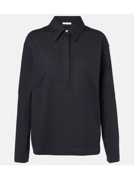 Hedvábné polotričko The Row modré