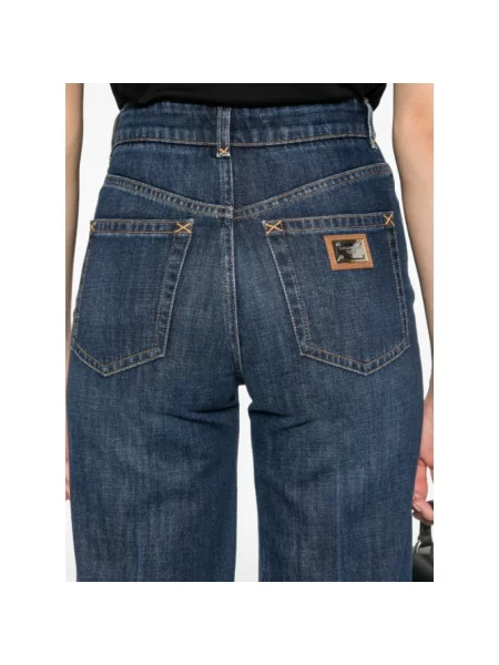 Jeansy straight leg Dolce And Gabbana niebieskie