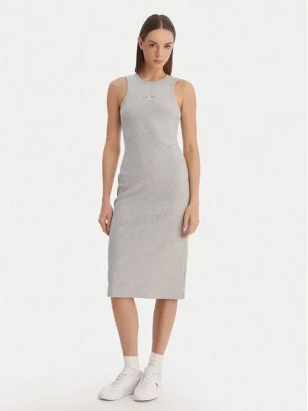 Calvin Klein Jeans Šaty melírovaná / ružová / burgundská sivá
