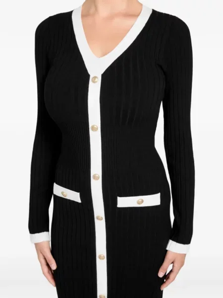 Rochie midi Guess tricotate negru