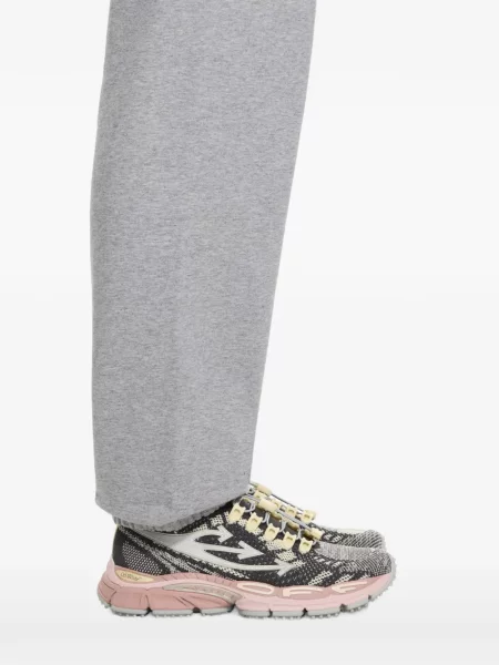 Sneakerși Off-white tricotate alb