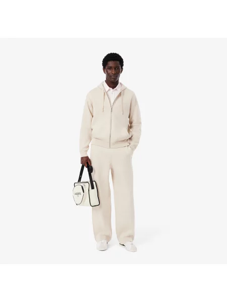 Lacoste Spodnie Interlock O Luźnym Kroju beżowe