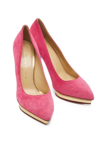 Pantofi cu toc Charlotte Olympia cu platformă roz