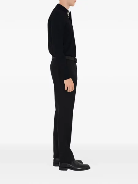 Lung tricou polo Burberry negru