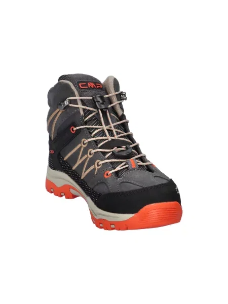 Buty trekkingowe dla dzieci RIGEL MID skóra wodoodporne szare