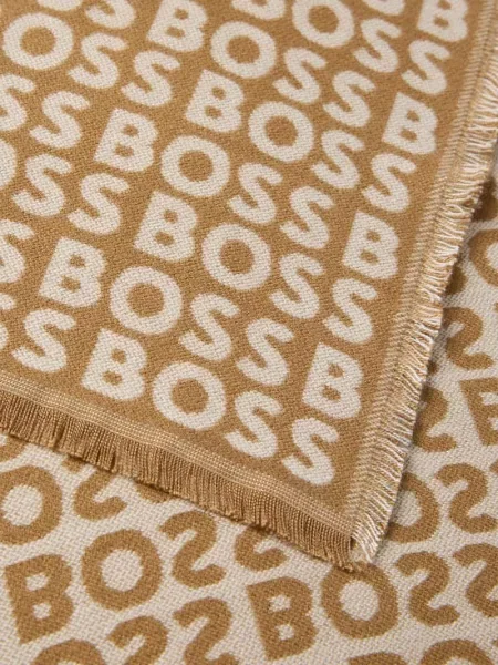BOSS Szalik Tadic Mężczyźni niebieski|czarny wzorzysty ONE SIZE niebieska