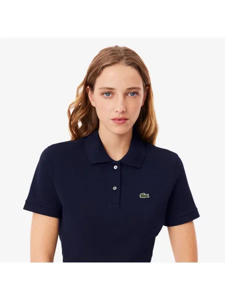 Lacoste Miękka Koszulka Polo Regular Fit Z Petit Piqué granatowa
