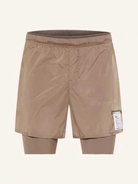 Satisfy Szorty Do Biegania 2 W 1 Techsilk™ braun brązowe
