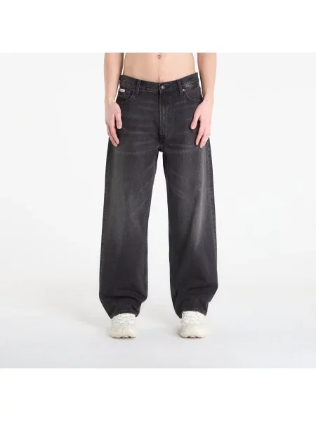 Bő farmer Calvin Klein strasszokkal fekete