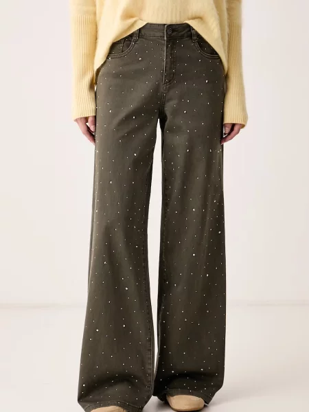 Joseph Ribkoff blugi wide leg pentru femei verde