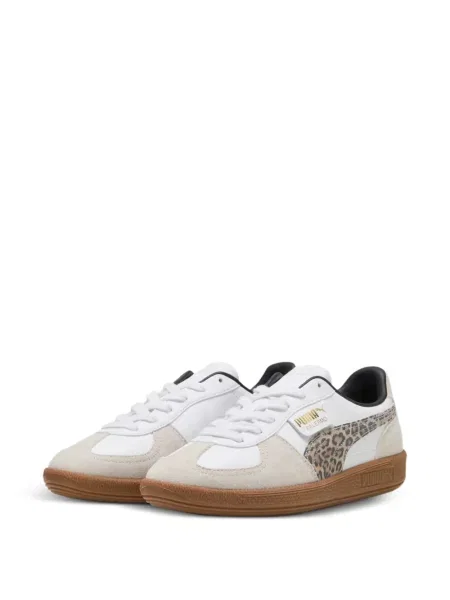 Sneakerși Puma cu model leopard alb
