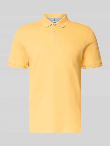 Koszulka polo o kroju slim fit z mieszanki bawełny model ‘Pete’ Brax żółte