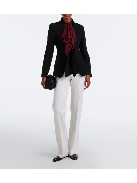 Pantaloni Max Mara de lână alb